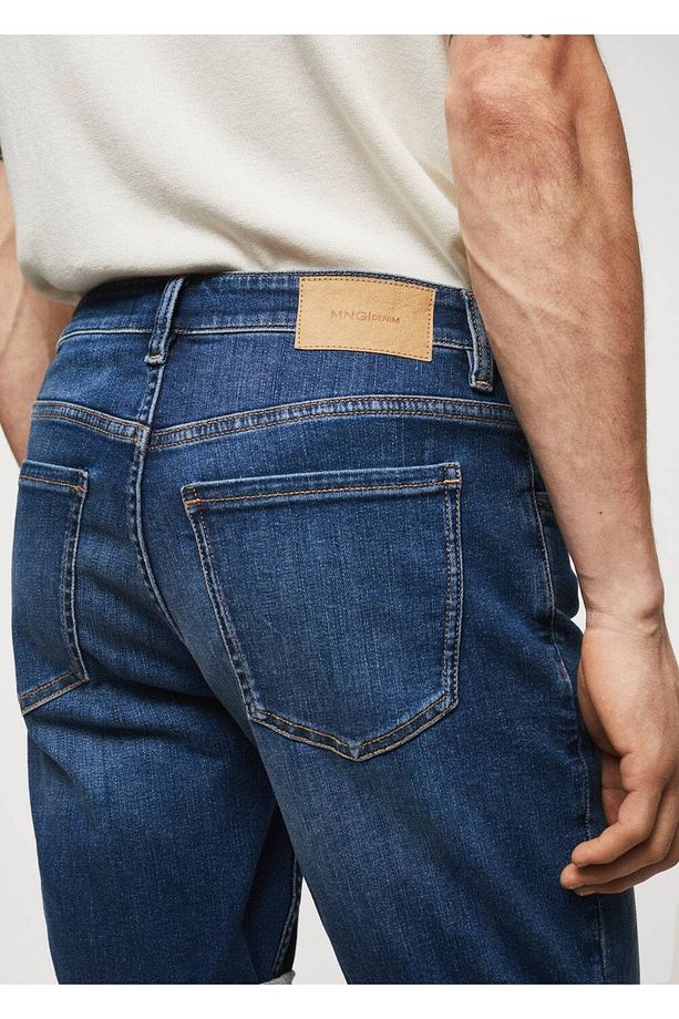 Dar Kesim Denim Bermuda Şort - 6