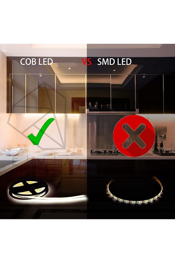 5 Metre Şerit Led Mavi Neon Gibi Yanan Yapışkanlı Şerit Led Cob Şerit Led 12 Volt Şerit Led - 6