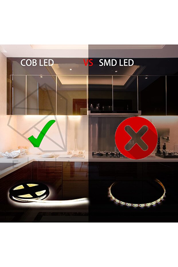 5 Metre Şerit Led Gün Işığı Neon Gibi Yanan Yapışkanlı Şerit Led Cob Şerit Led 12 Volt Şerit Led - 6
