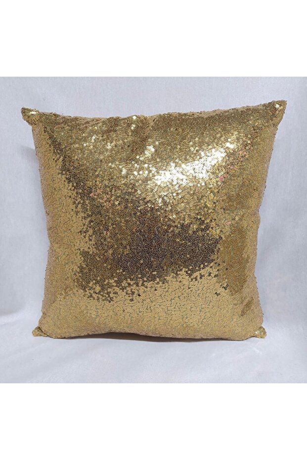Sequin Cushion Cover - (gold-43x43 Size)