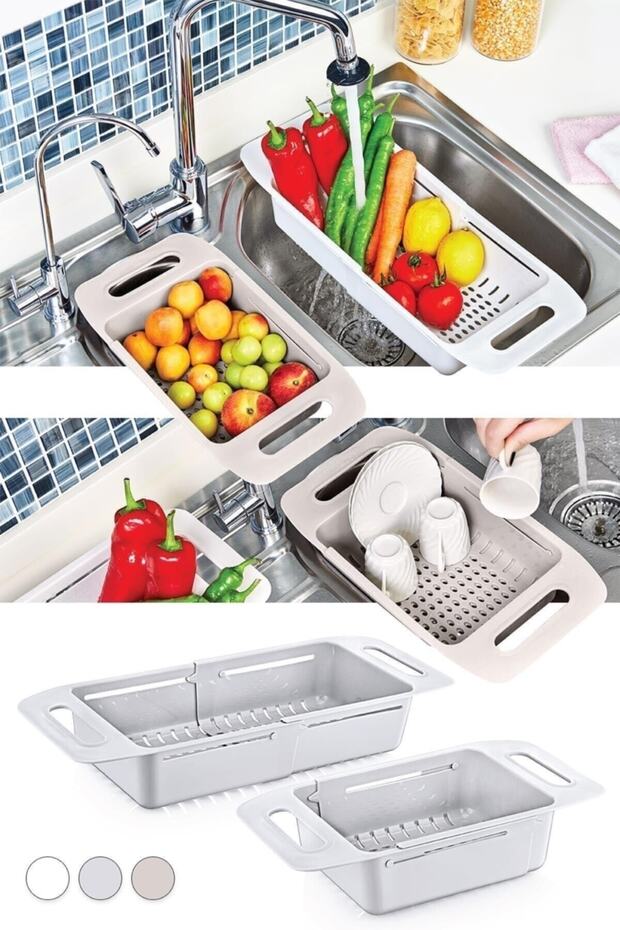 Adjustable Sliding Strainer - Practical and Convenient Kitchen Accessory - 1