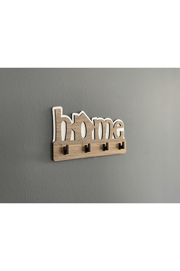 Home Ahşap Duvar Dekoru Anahtar Askısı - 2