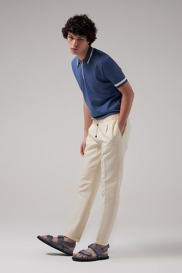 Relaxed Fit Ekru Jogger Pantolon - 2
