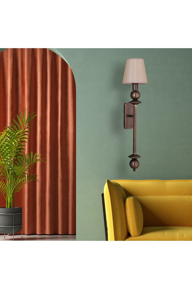 Firenze Modern Eskitme Aplik Kumaş Başlık Şık Duvar Apliği - 1