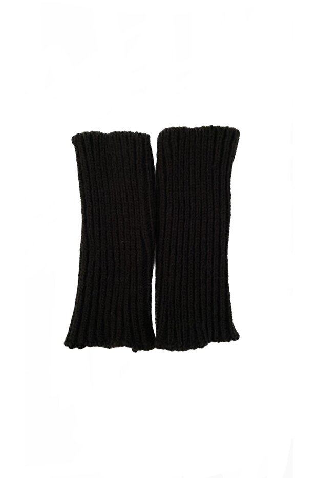 Tek Parmaklı Kesik Eldiven Siyah - 3