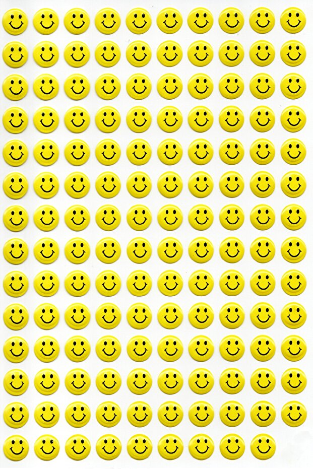 A4 Size Mini Smiling Face - Embossed Sticker Notebook and Planner Label (Lim046) - 1