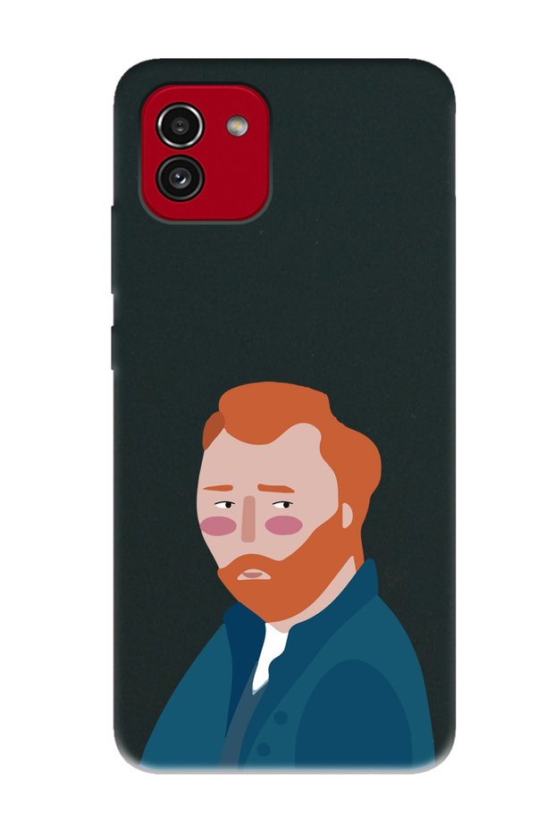 Samsung A03 Black Launch Phone Case with Vincent Van Gogh Design