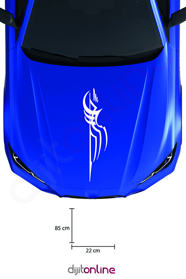 Tribal Hood Sticker - Auto Sticker - Car Sticker - 85x22 Cm