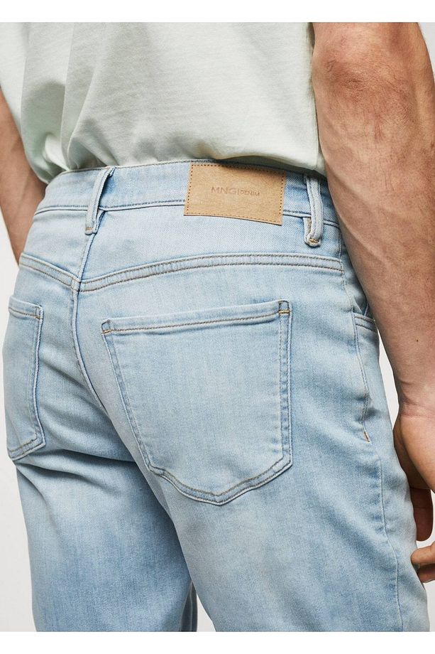 Dar Kesim Denim Bermuda Şort - 6