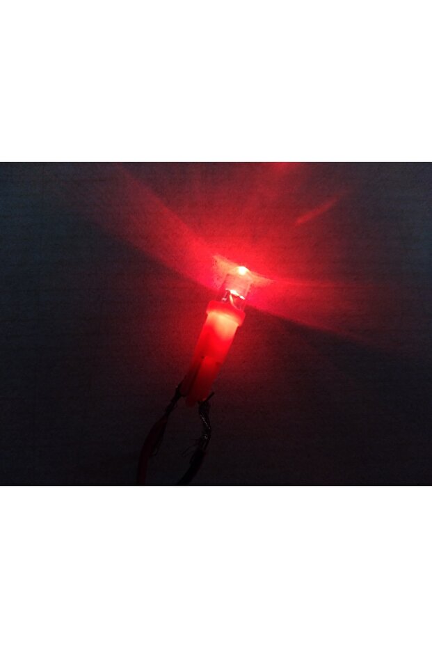 T5 Dipsiz Led Ampul Kırmızı 12v (2 ADET FİYATI) T5 Torpido, Gösterge Mini Dipsiz Ampul - 1