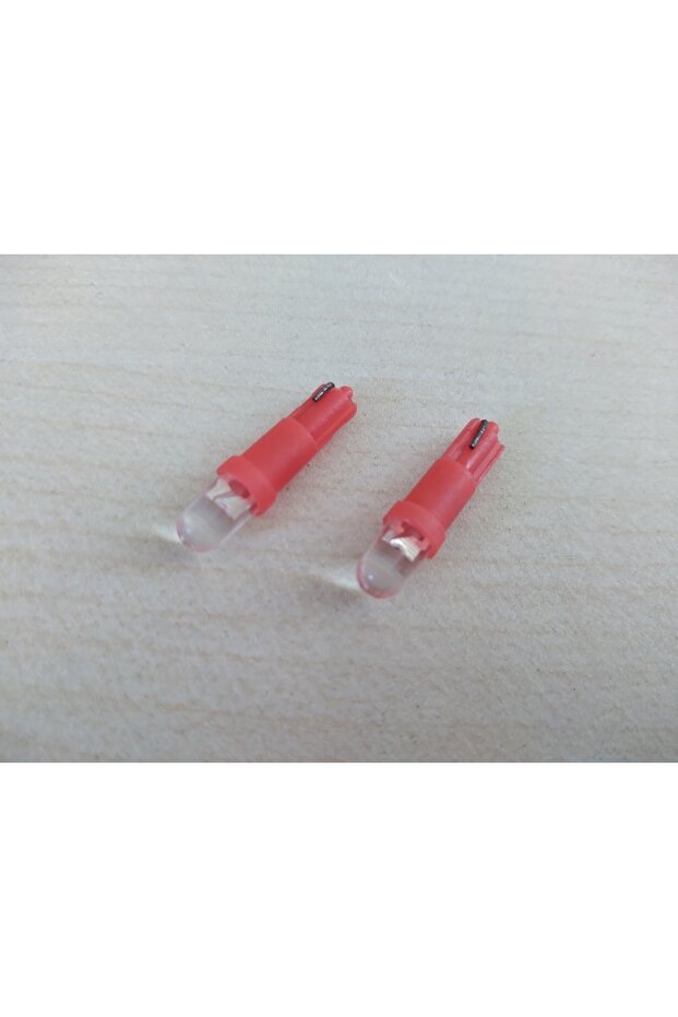 T5 Dipsiz Led Ampul Kırmızı 12v (2 ADET FİYATI) T5 Torpido, Gösterge Mini Dipsiz Ampul - 2