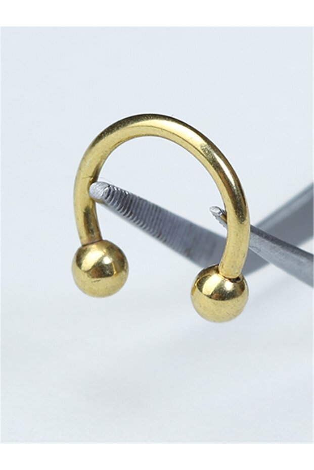Düz Yarımay Gold Piercing - 1