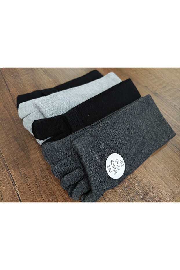 4 Çift Bambu Parmaklı Çorap - 1