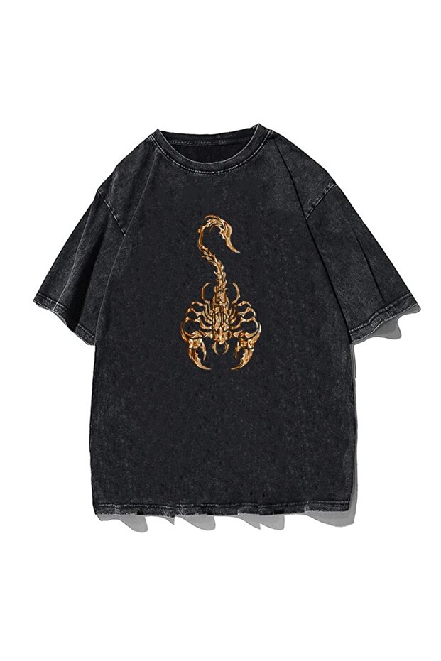 Ery Washed Gothic Scorpion Unisex Distressed t-shirt