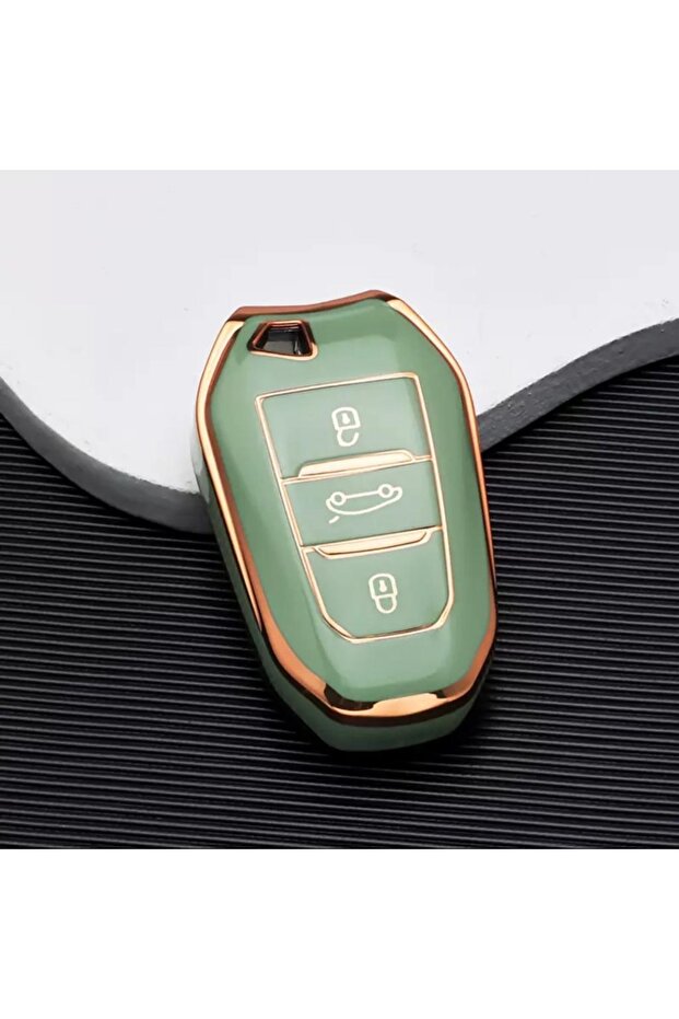 Peugeot - Citroen - Ds Tpu Material Light Green Key Case