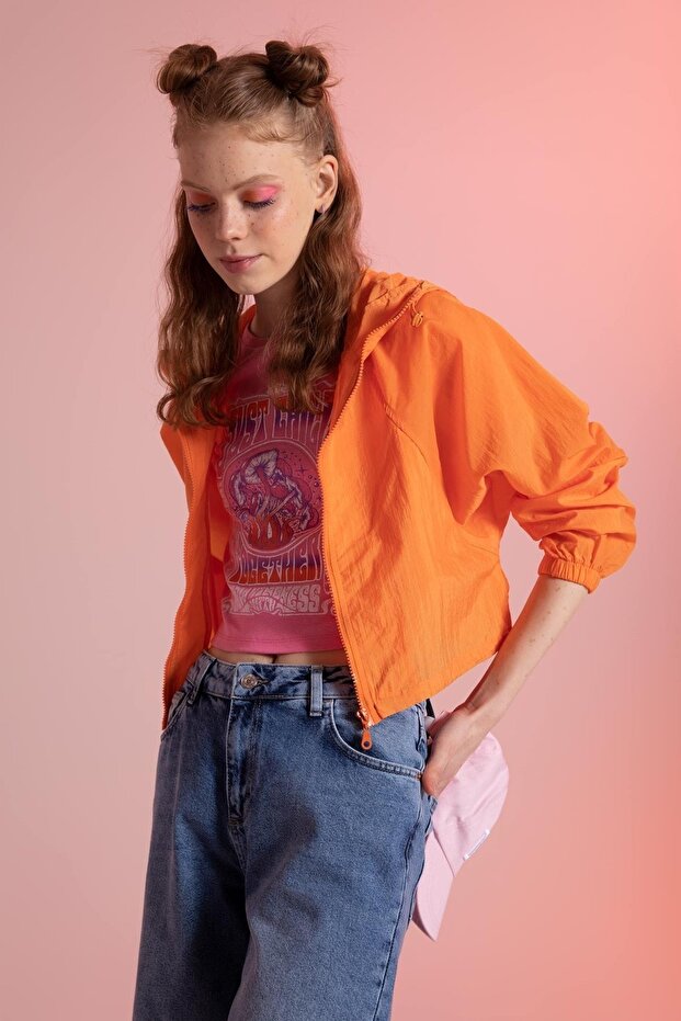 Wasserabweisender, saisonaler Regenmantel mit Kapuze - 4