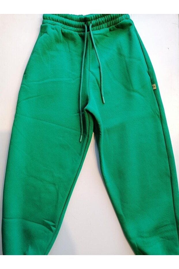 Girl's Cotton Thick Inside Ribbed Tracksuit Bottom