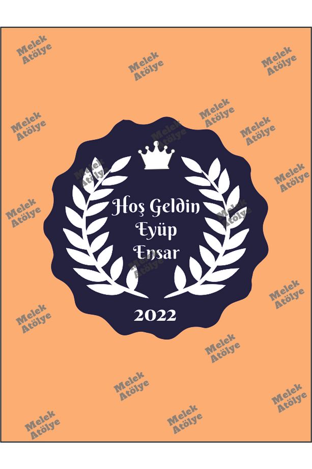 - Bebek Çocuk Özel Gün Kapı Süsü Çelenk Taç Model Konsept Atolye_melek_ - 2