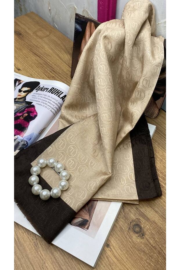 Hint Ipek Monogram Şal - 3
