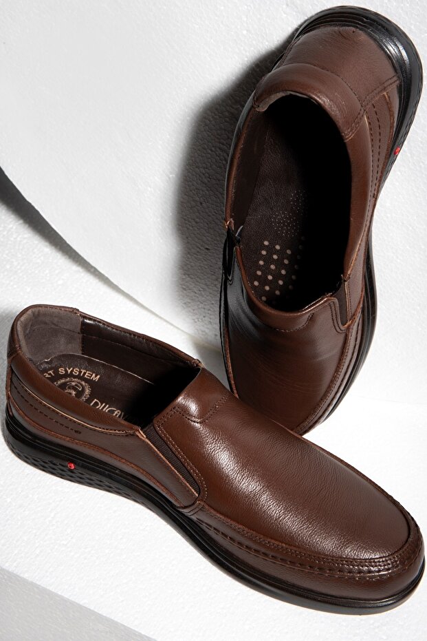 Kényelmes valódi bőr kényelmes ortopéd férfi alkalmi cipők, apák cipők, ortopéd cipők - 7