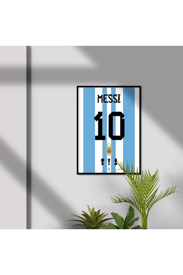 Lionel Messi Arjantin 2022 Forma Poster Tablo - 1