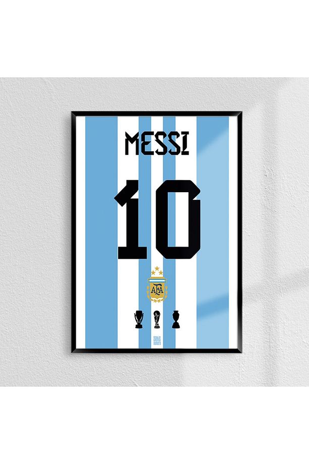 Lionel Messi Arjantin 2022 Forma Poster Tablo - 2