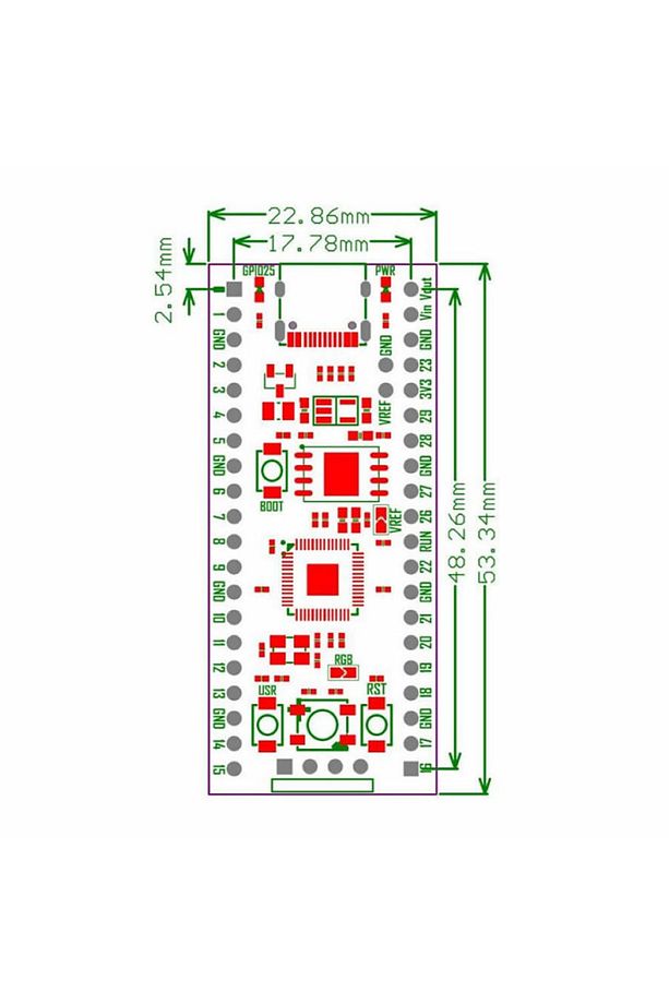 Raspberry Pi Pico Rp2040 16mb Modül Type C Dual Core 264kb Arm Cortex-m0+ Micro Kontrolör - 8
