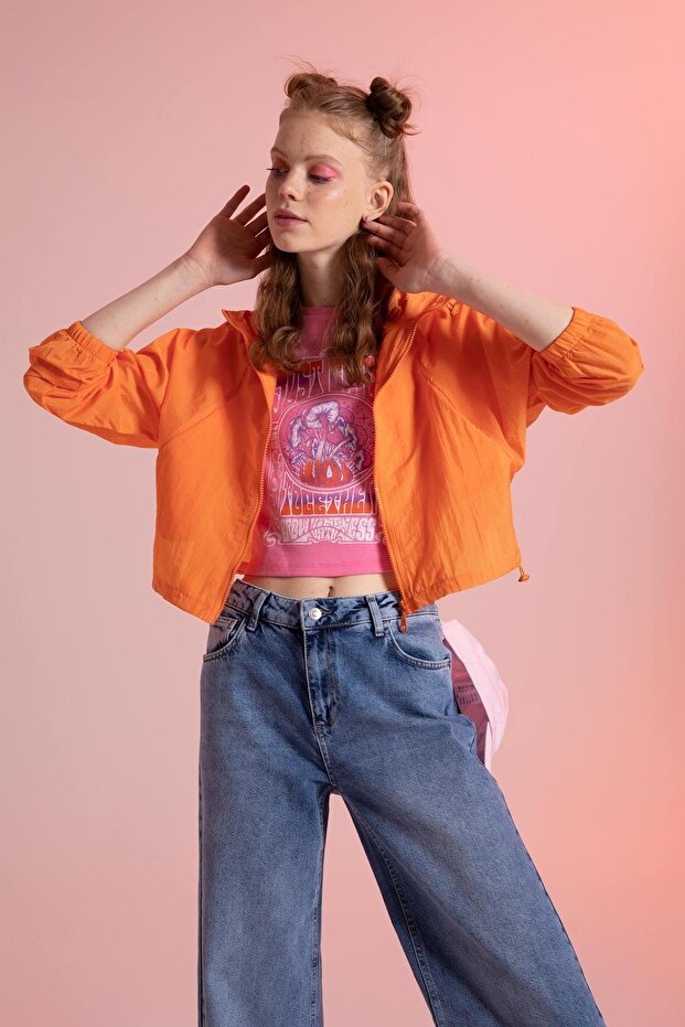 Wasserabweisender, saisonaler Regenmantel mit Kapuze - 3