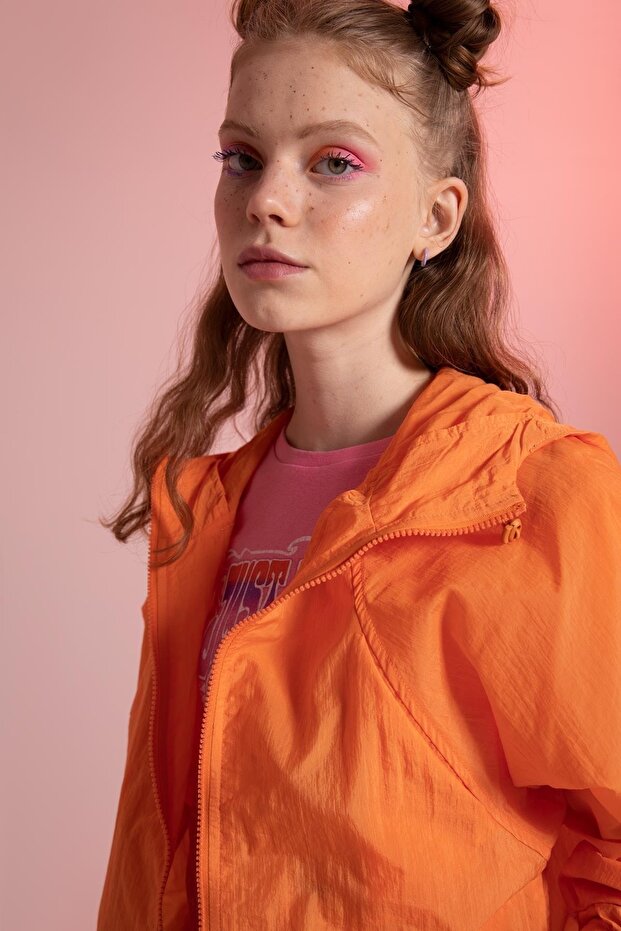 Wasserabweisender, saisonaler Regenmantel mit Kapuze - 5