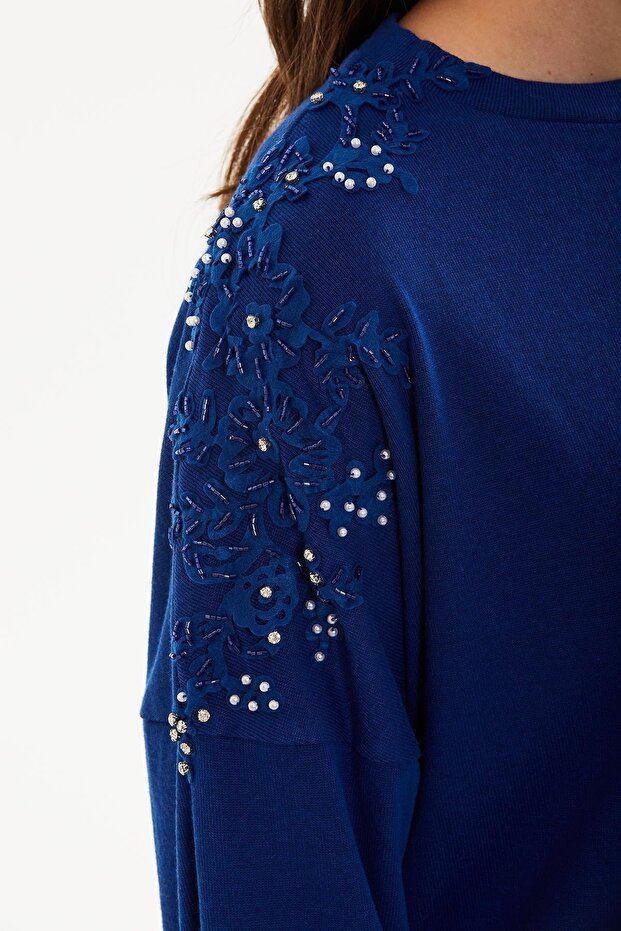 Omuzdan Işlemeli Bluz - 2