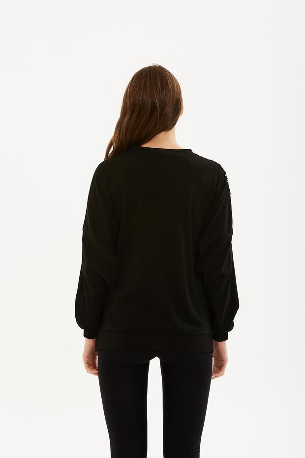 Omuzdan Işlemeli Bluz - 4