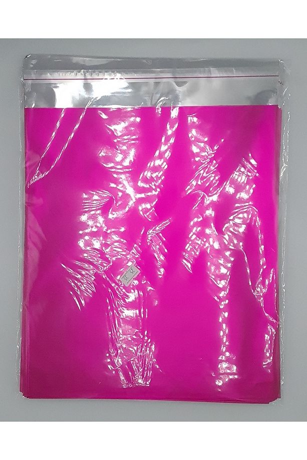 Metalize Bantlı (25X35 CM) Jelatin Hediye Poşeti (50 ADET) - Renkli Lüks Hediye Poşeti - 4