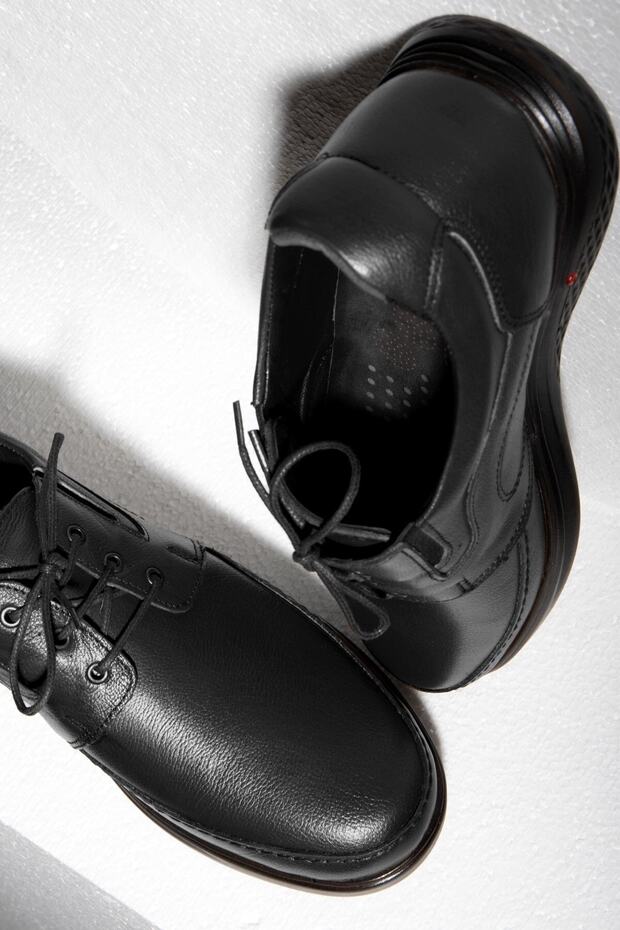 String Ortopedické pánské pohodlné boty z pravé kůže, boty pro otce, ortopedické boty - 7