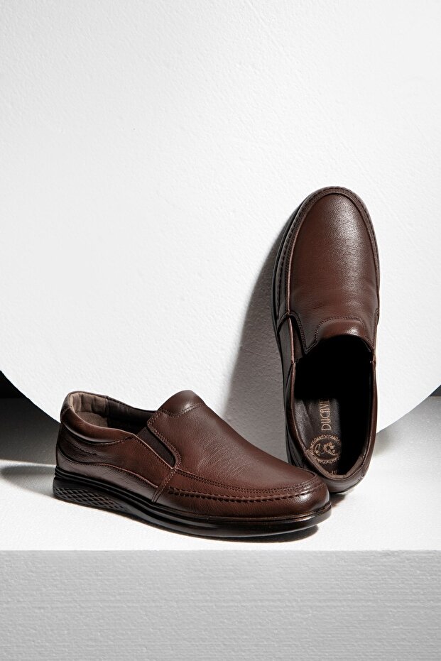 Kényelmes valódi bőr kényelmes ortopéd férfi alkalmi cipők, apák cipők, ortopéd cipők - 6