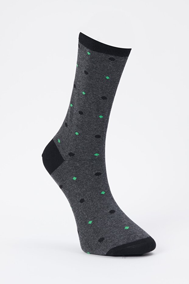 Men's Anthracite-black Patterned Socket Socks