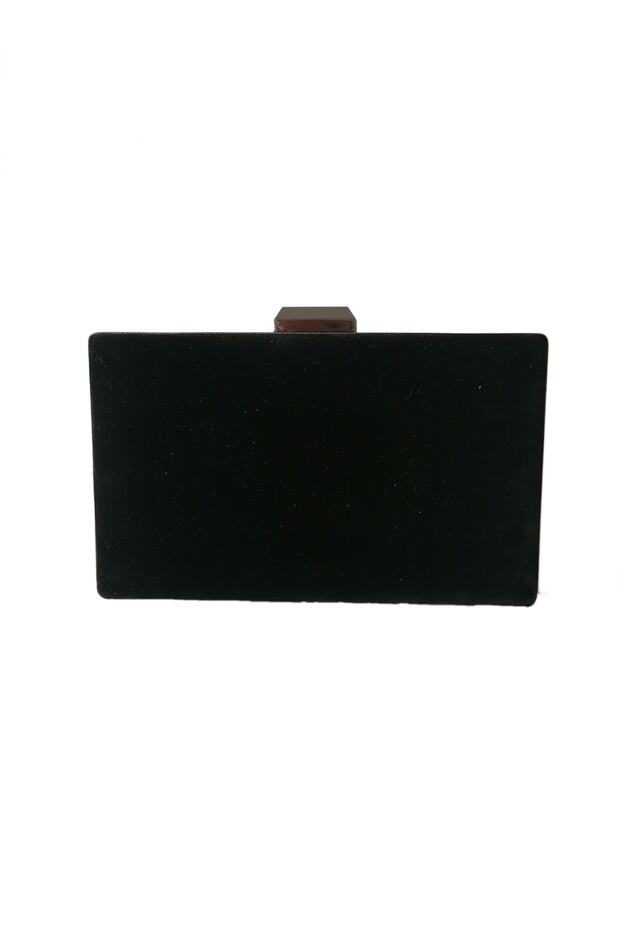 Black Color Black Case Suede Evening Bag Evening Bag Wedding Engagement Bag