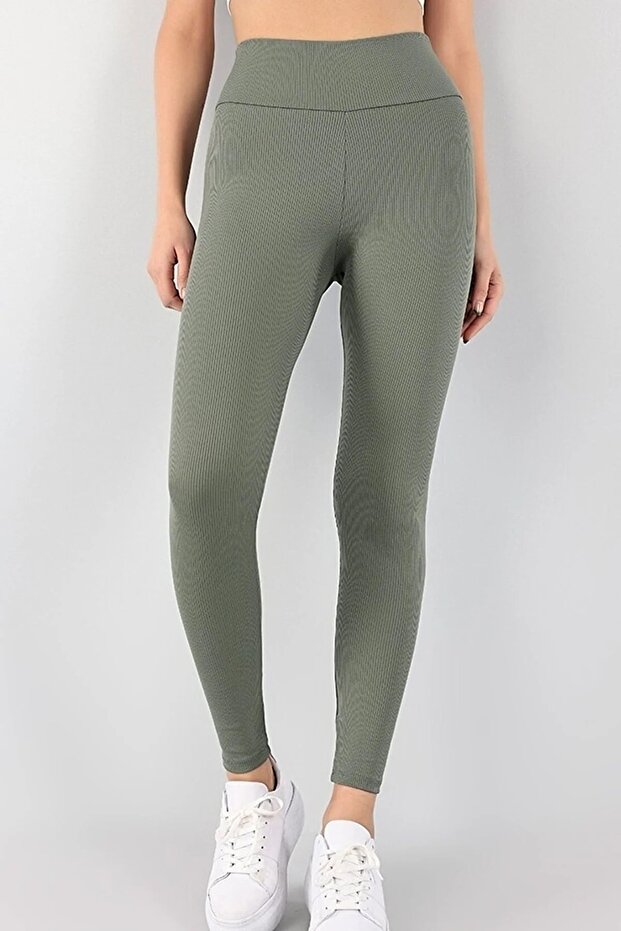Women's High Waist Ribbed Leggings