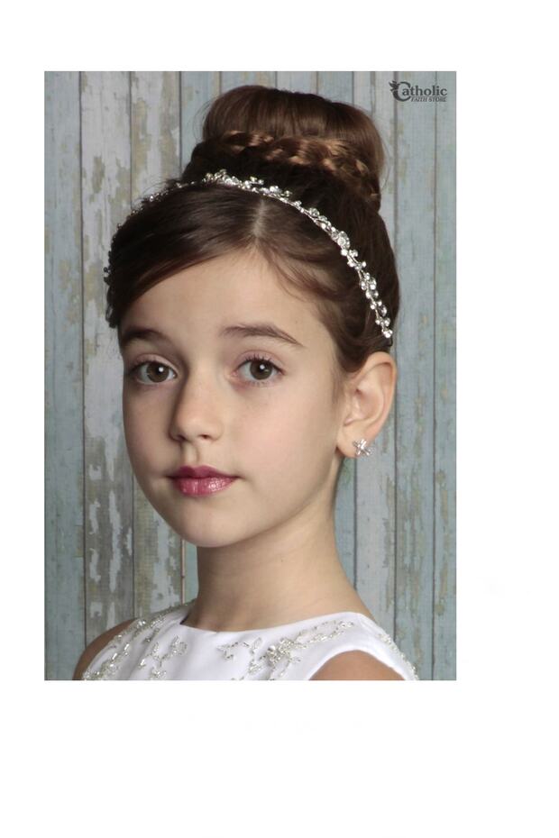 Girl's Pearl Hair Accessory, Child's Birthday Pearl Crown