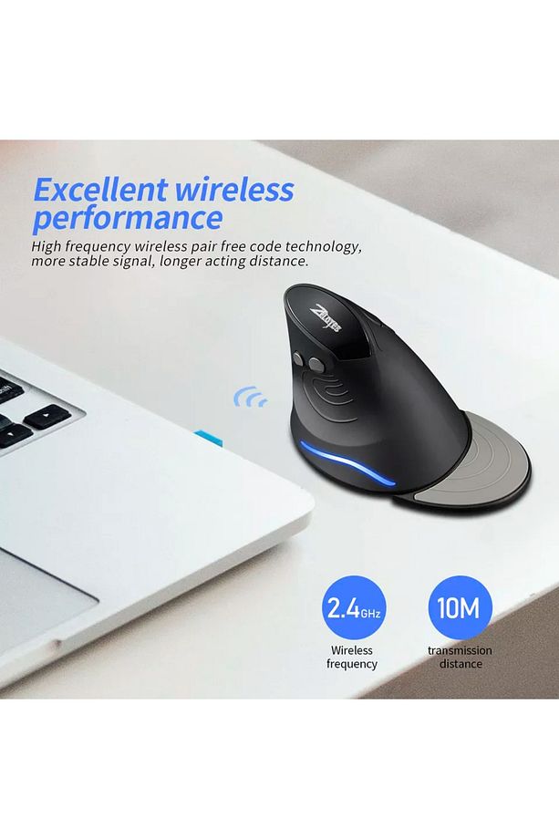 F-17 Oyuncu Dikey Ergonomik Mouse 2400dpı Pilli - 5