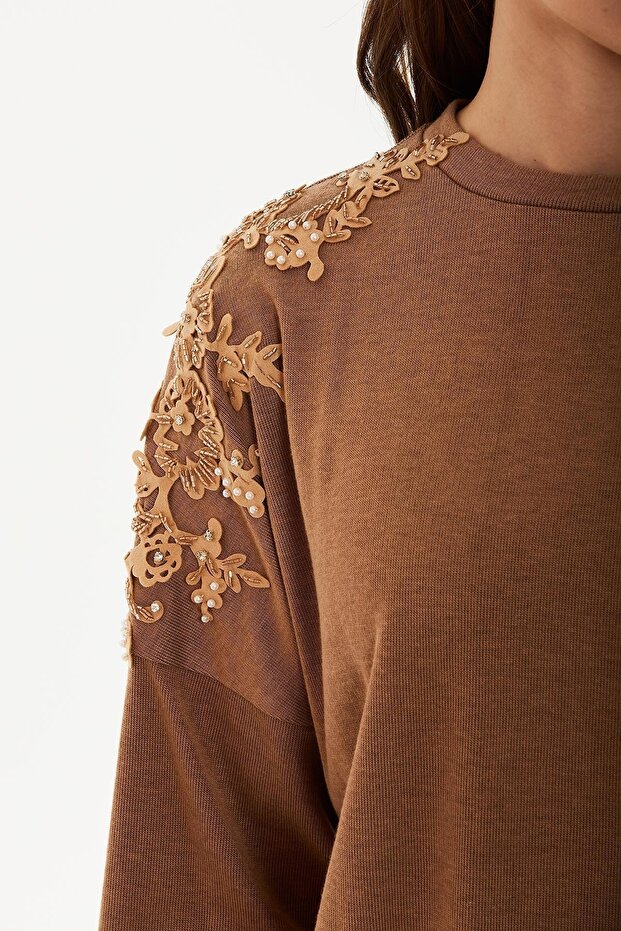 Omuzdan Işlemeli Bluz - 2