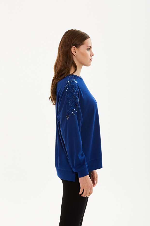 Omuzdan Işlemeli Bluz - 3