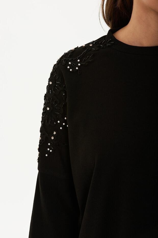 Omuzdan Işlemeli Bluz - 2