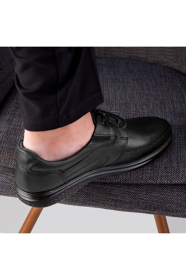 String Ortopedické pánské pohodlné boty z pravé kůže, boty pro otce, ortopedické boty - 5