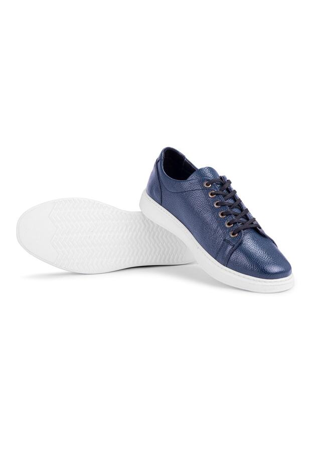 Verano valódi bőr férfi alkalmi cipők nyári sportcipők, könnyű cipők sötétkék - 2