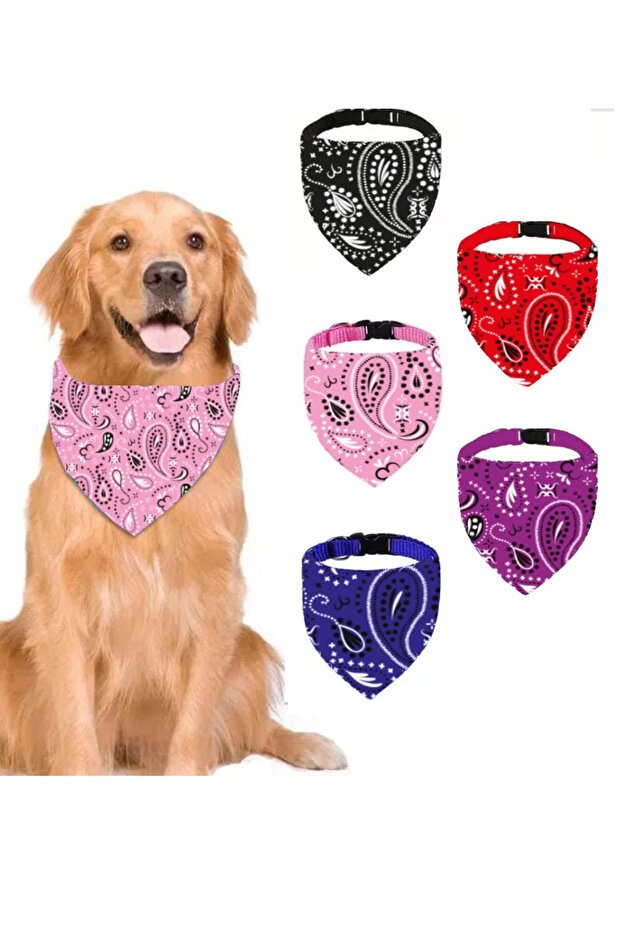 Pet Dog Collar Collar Bib Scarf No 440 Pink Large Size
