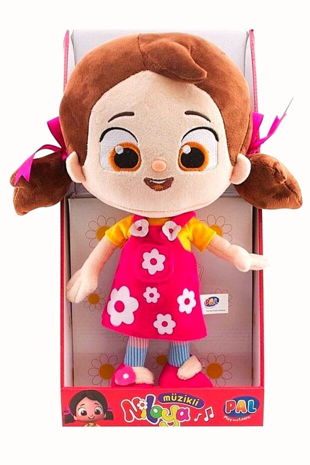 Lisanslı Niloya Kalpli Müzikli Sesli Peluş Bez Bebek 35 Cm. - 1