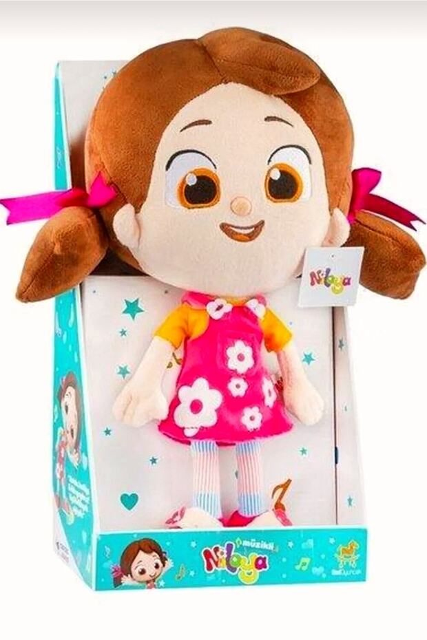 Lisanslı Niloya Kalpli Müzikli Sesli Peluş Bez Bebek 35 Cm. - 2