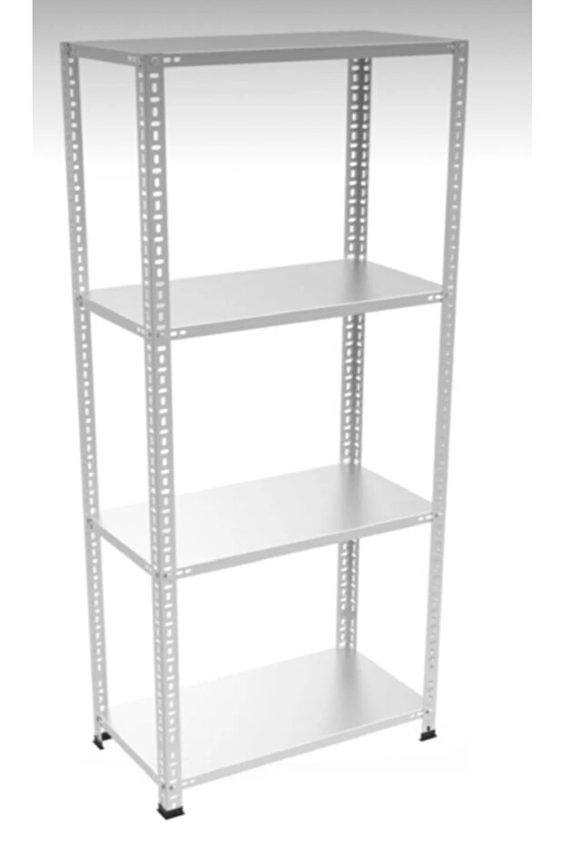 25*75*200 4 Katlı Galvaniz Çelik Raf