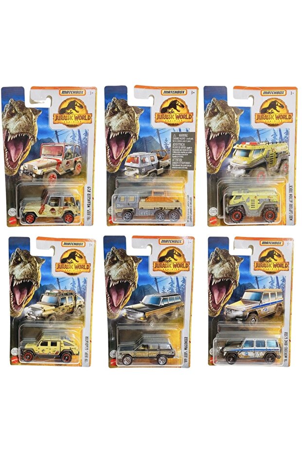 Jurassic World Metal 6 Vehicles Original Licensed