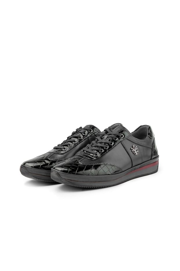 Blink Genuine Leather Men's Casual Shoes, Fur Inside Shoes, Winter Fur Shoes